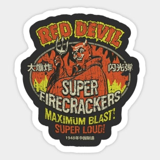 Red Devil Super Firecrackers 1948 Sticker